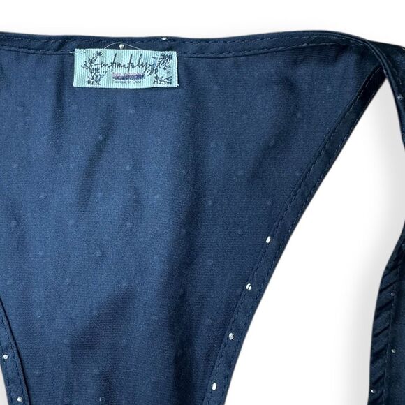 INTIMATELY FREE PEOPLE Women’s Black Gold Studded Racerback Tank Blouse Size Sma - Picture 4 of 5